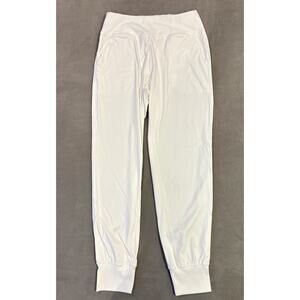 SoothFeel White Yoga Athletic Jogger Leggings 3 Pockets Women's Small
